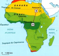 Carte Sahara Afrique