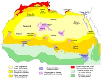 carte désert Sahara zone