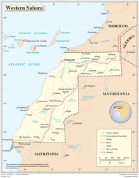 Grande carte Sahara occidental
