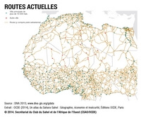 Carte Sahel ville route