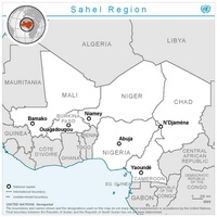 Carte simple pays Sahel
