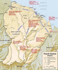 carte Guyane distances villes qualité routes pistes