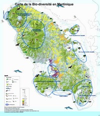 carte Martinique biodiversité