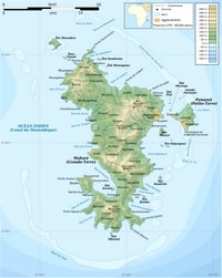 carte Mayotte communes récifs agglomérations altitude