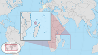 Carte de Mayotte avec sa localisation dans l'océan Indien