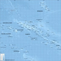 carte Polynésie française relief profondeur archipels