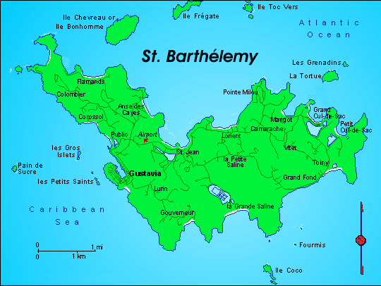 st barthelemy carte monde