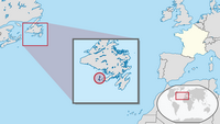Carte de Saint-Pierre-Et-Miquelon avec sa localisation dans le monde