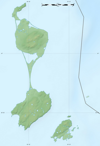 Carte de Saint-Pierre-Et-Miquelon simple et vierge avec le relief
