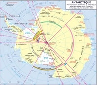 Carte Antarctique Terre Adélie base Dumont-d'Urville