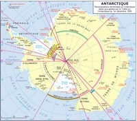 Carte Antarctique Terre Adélie base Dumont-d'Urville