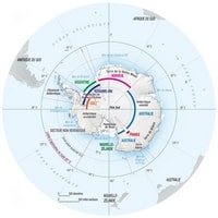 Carte des Terres Australes et Antarctiques Françaises TAAF Terre Adélie France pays