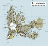 Carte île Kerguelen échelle
