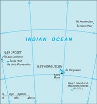 Carte Terres Australes et Antarctiques Françaises Indien îles Crozet Kerguelen Amsterdam Saint-Paul