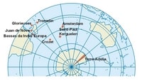 Carte Terres Australes et Antarctiques Françaises TAAF simple