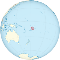 Carte simple de Wallis-et-Futuna avec la localisation mondiale dans l'océan pacifique