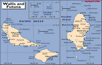 carte Wallis-et-Futuna villes et les sommets montagneux