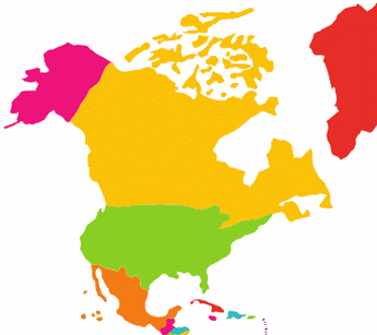 carte pays amérique
