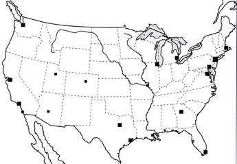 carte ville Etats-Unis