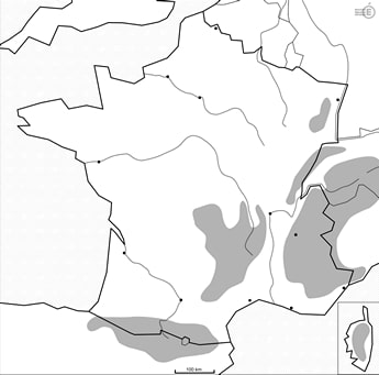 carte de france montagne