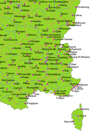 carte de france ville