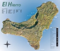 carte El Hierro distances Valverde centres touristiques