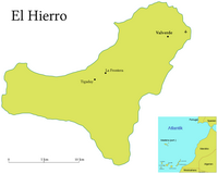 Carte El Hierro simple avec l'échelle