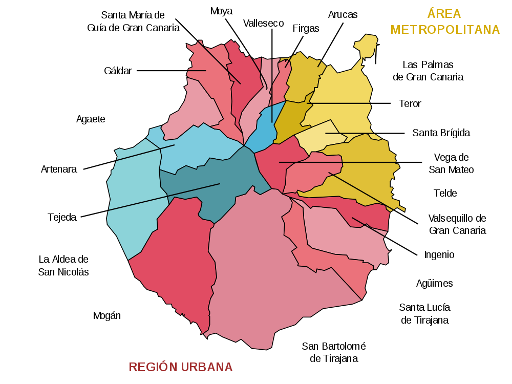 Cartograf.fr : L'Espagne : Les iles Canaries : Grande Canarie