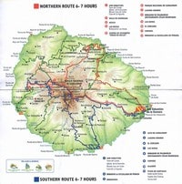 Carte de La Gomera avec des informations touristiques, le parc national et les lieux intéressants