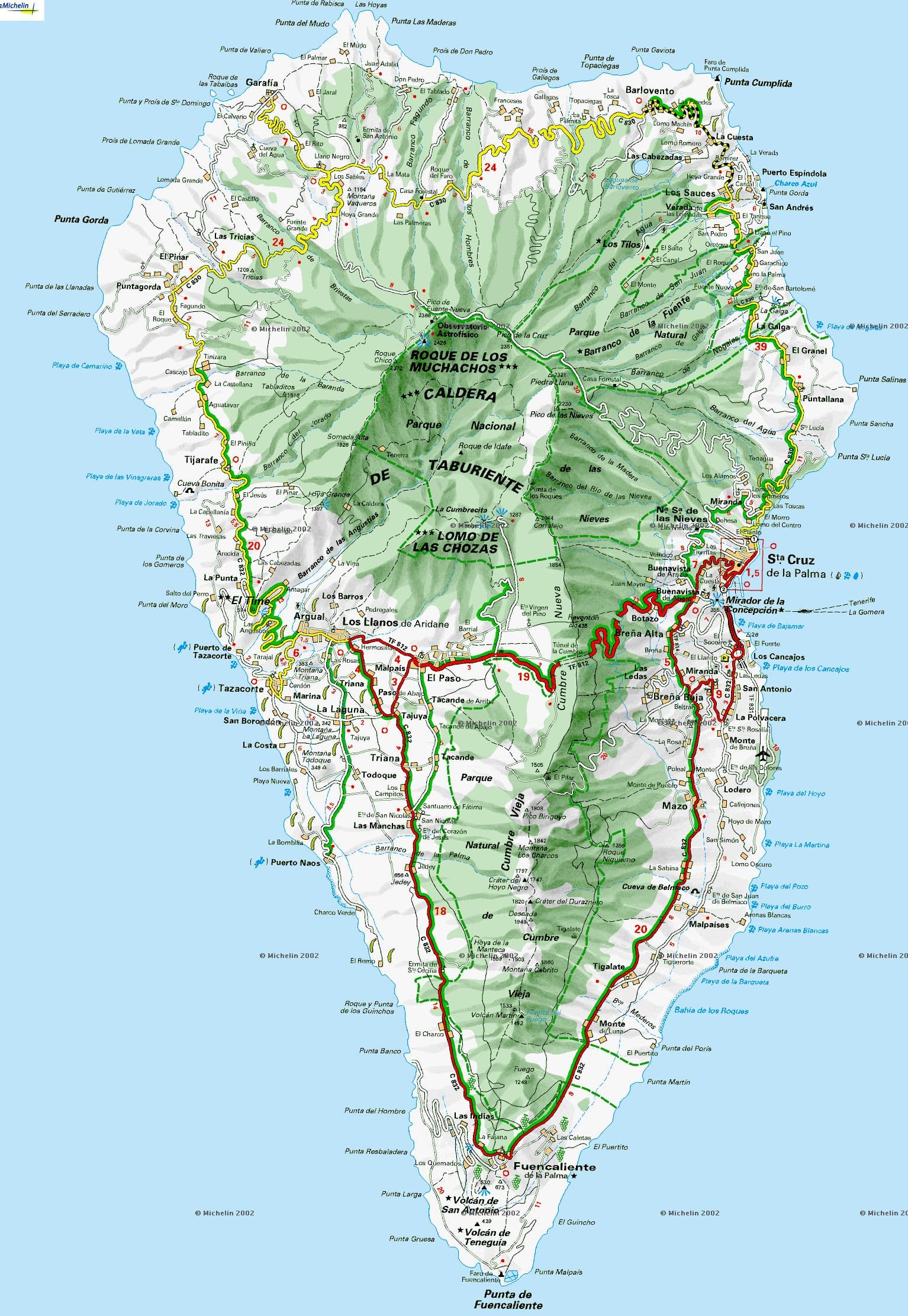 Cartograffr Lespagne Les Iles Canaries La Palma