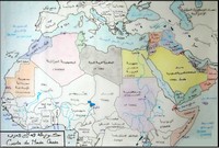 carte du monde arabe