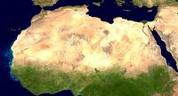 Carte satellite du désert africain