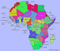 Carte pays Afrique