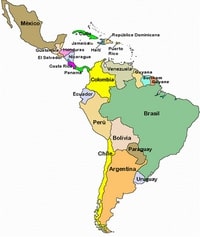 carte pays Amérique du Sud