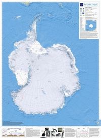 Carte de l'Antarctique avec le relief