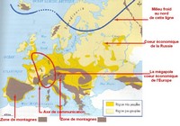 carte répartition de la population en Europe