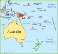 carte Océanie pays capitales