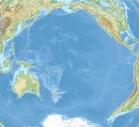 Carte de l'Océanie avec le relief, projection de Lambert