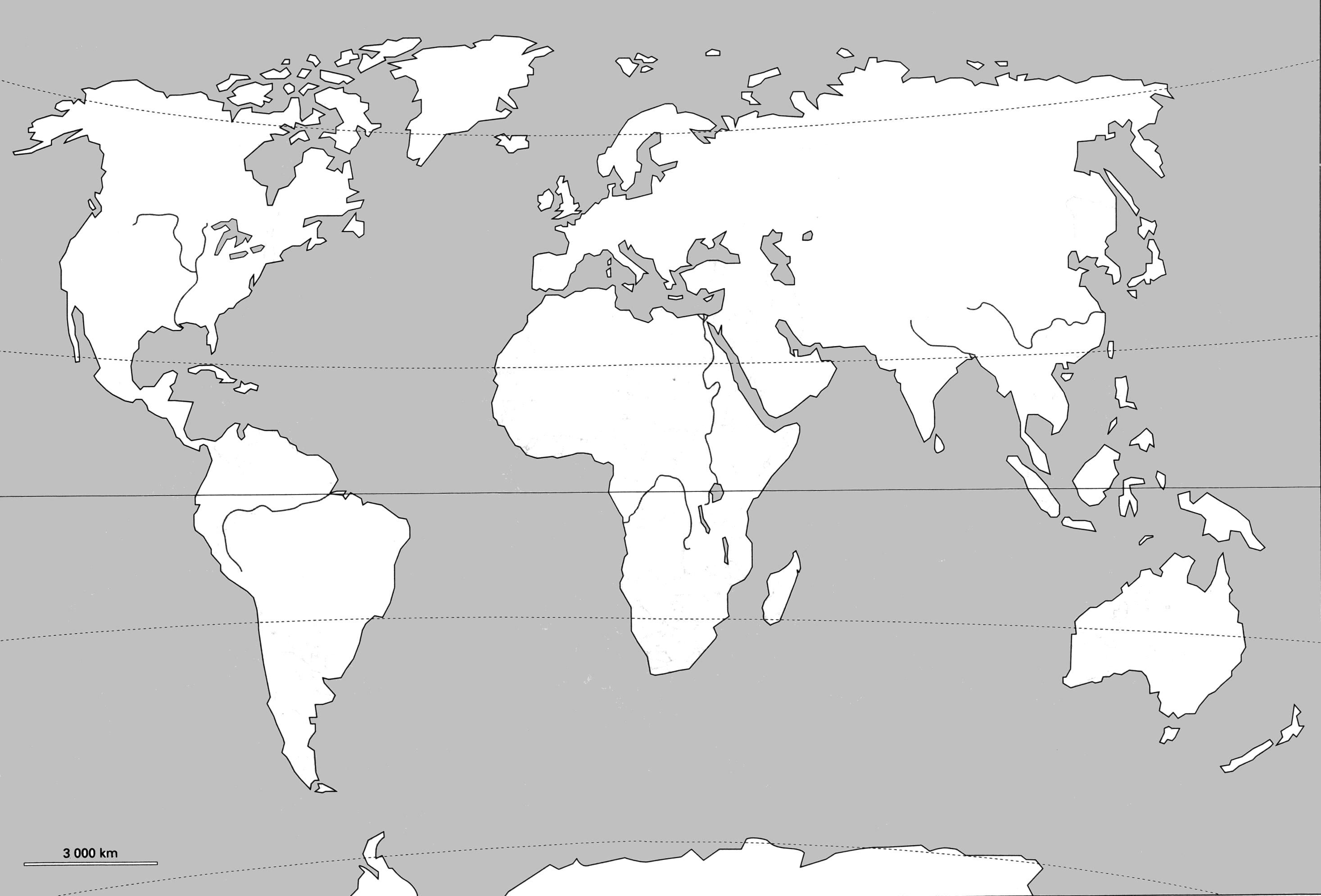 carte géographique vierge à imprimer