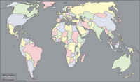 carte du monde vierge couleur