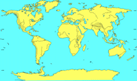 carte du monde vierge couleur montagnes