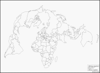 carte du monde vierge polaire