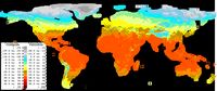 carte températures monde