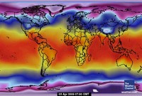Carte des températures dans le monde