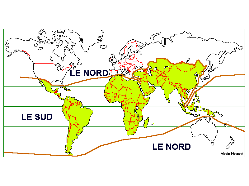 carte pays nord sur sud enfantin