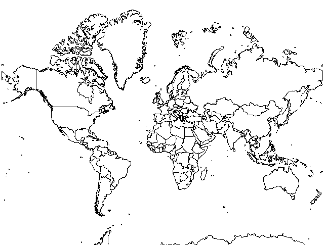 Cartograf.fr : Carte du monde : Fond de carte du monde vierge