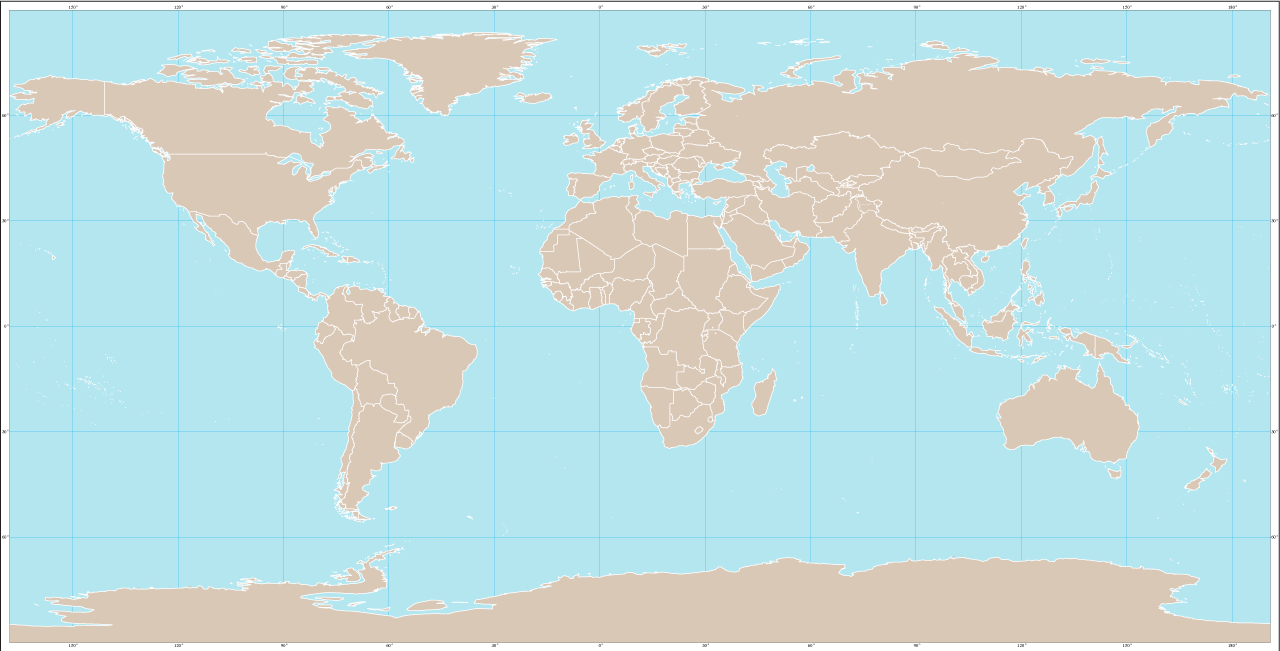 Info • carte du monde avec antarctique