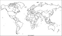 carte du monde vierge