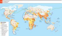 Planisphère changement climatique risques connus