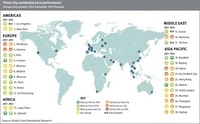 carte du monde évolution prix immobilier